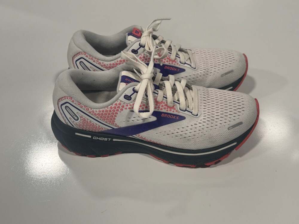 Brooks Ghost 14 Women's Running Shoes White Purple Pink Size 6